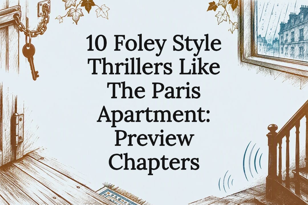 Foley-style thriller title card illustration