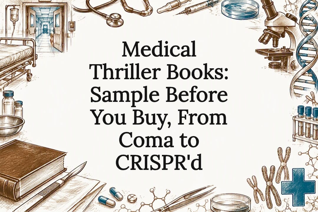 Medical thriller title card sketch